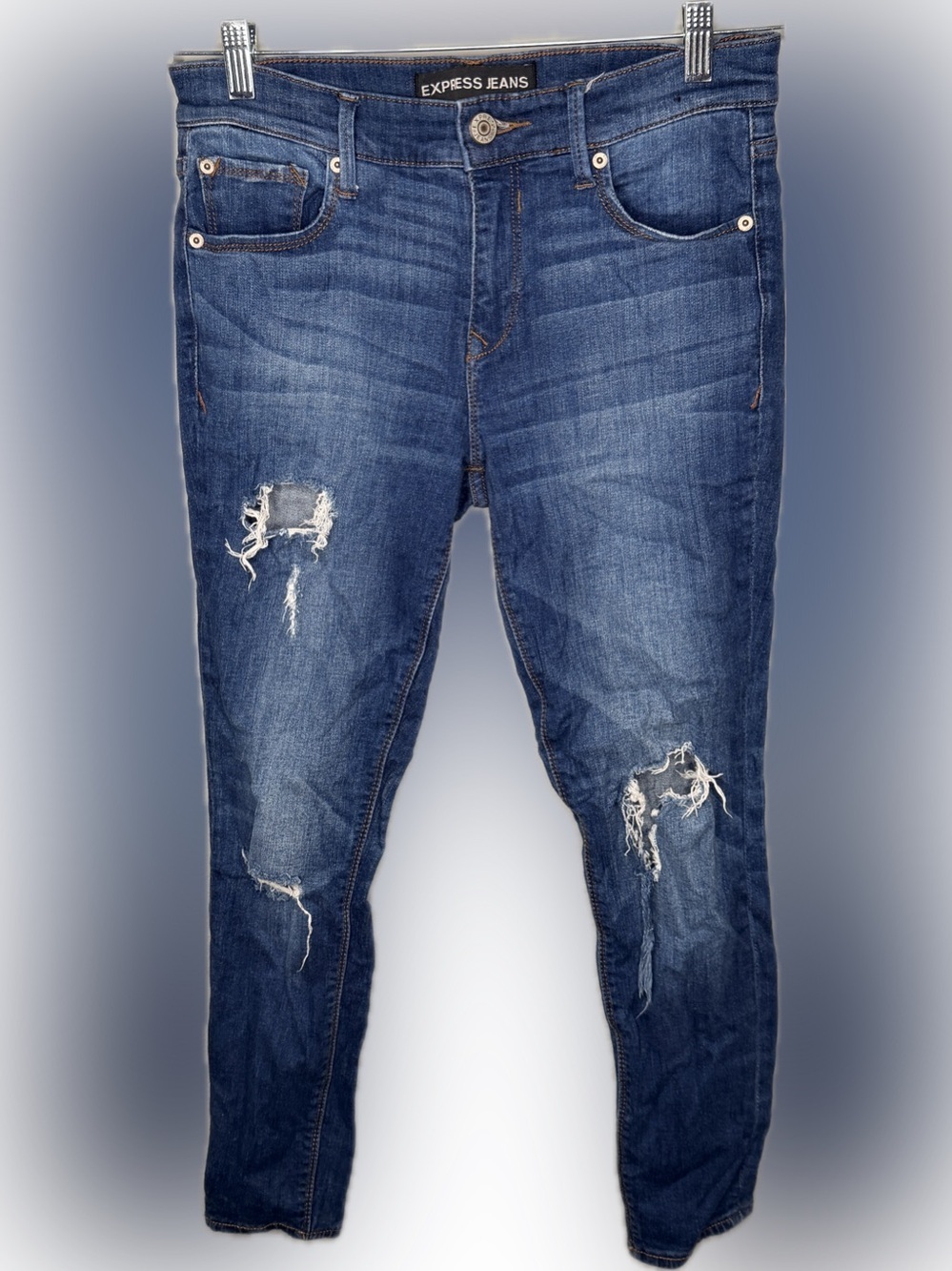 Express Cropped Legging Destroyed Jeans